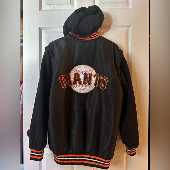 MLB Giants Hooded "Varsity" Jacket - Women's XL - Picture 2 of 4